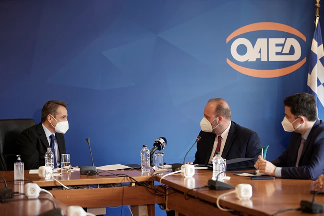 Κυριάκος Μητσοτάκης ΟΑΕΔ