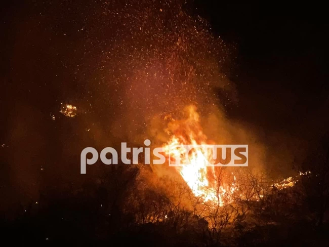 Χωρίς ενεργό μέτωπο η φωτιά στην Ηλεία: Μήνυμα από το 112 σε Κορυφή και Βροχίτσα για ετοιμότητα εκκένωσης