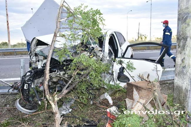 Τραγικό τροχαίο με έναν νεκρό στην Εγνατία Οδό - Διαλύθηκε το αυτοκίνητο