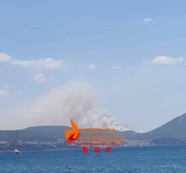 Μεγάλη φωτιά στο Σχίνο Πύλου - Μήνυμα του 112 για εκκένωση του Μεσοχωρίου - 1 χλμ. από οικισμό το μέτωπο, λέει ο δήμαρχος Πύλου Φωτιά Μεσσηνία