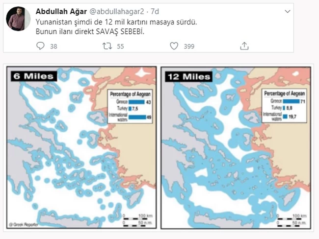 Εξαλλοι οι Τούρκοι δημοσιογράφοι με τα 12 μίλια: "Αιτία πολέμου", σκανδαλώδεις οι δηλώσεις Μητσοτάκη