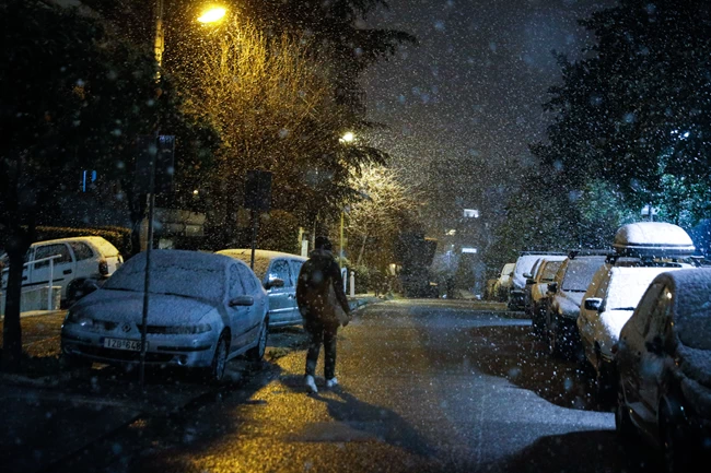 Αθήνα χιόνι