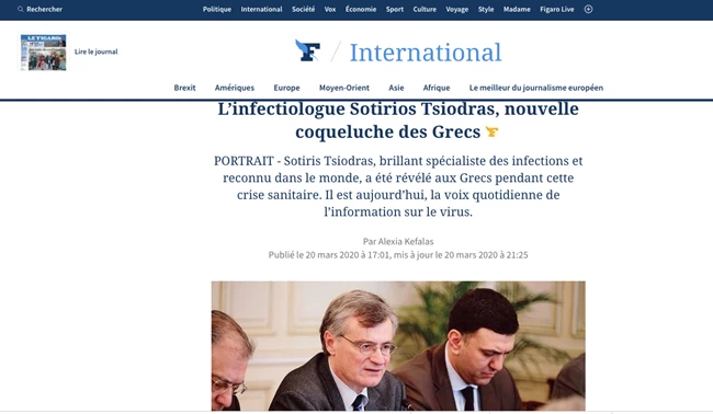Εγκώμιo της Figaro στον Τσιόδρα: Είναι ο νέος αγαπημένος των Ελλήνων - Θα σημαδέψει ανεξίτηλα την ιστορία της χώρας