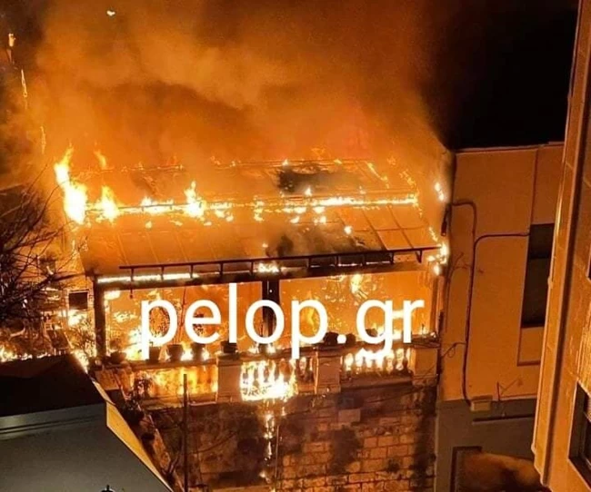 πυρκαγια καφετερια πατρα