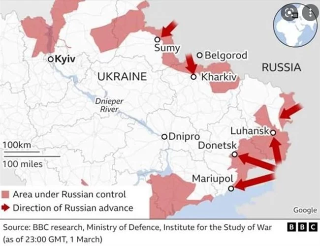 Πόλεμος στην Ουκρανία: Ο ρωσικός στρατός κατέλαβε τη Χερσώνα - Εκρήξεις στο Κίεβο - Σήμερα ο 2ος γύρος διαπραγματεύσεων