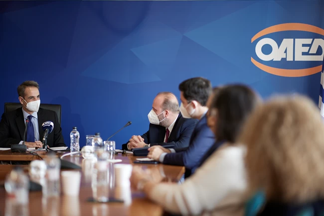 Κυριάκος Μητσοτάκης ΟΑΕΔ