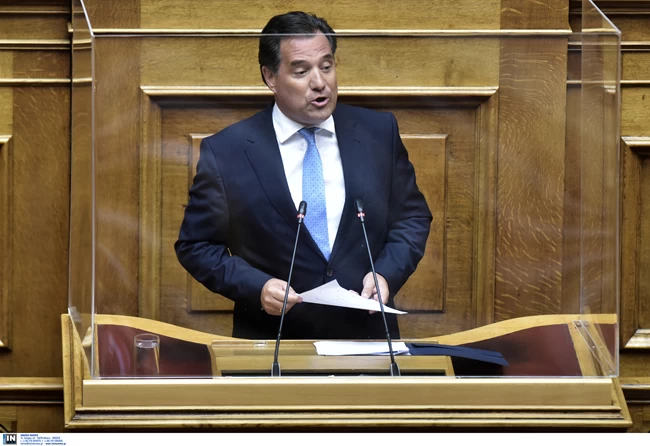 Ο Άδωνις Γεωργιάδης στη Βουλή