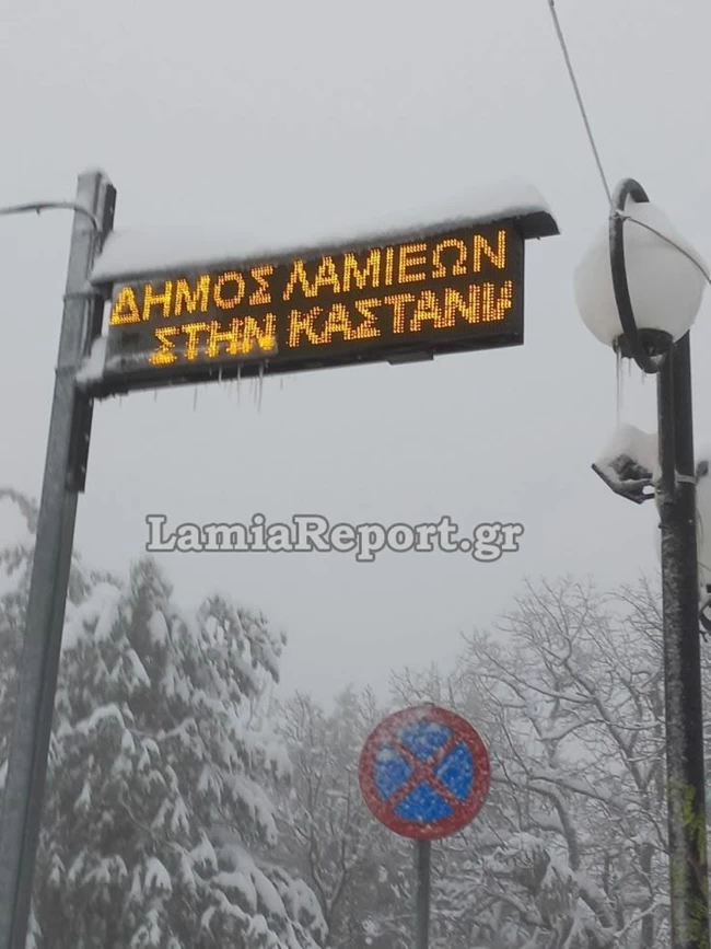 Χιόνια Κακοκαιρία Διομήδης Λαμία