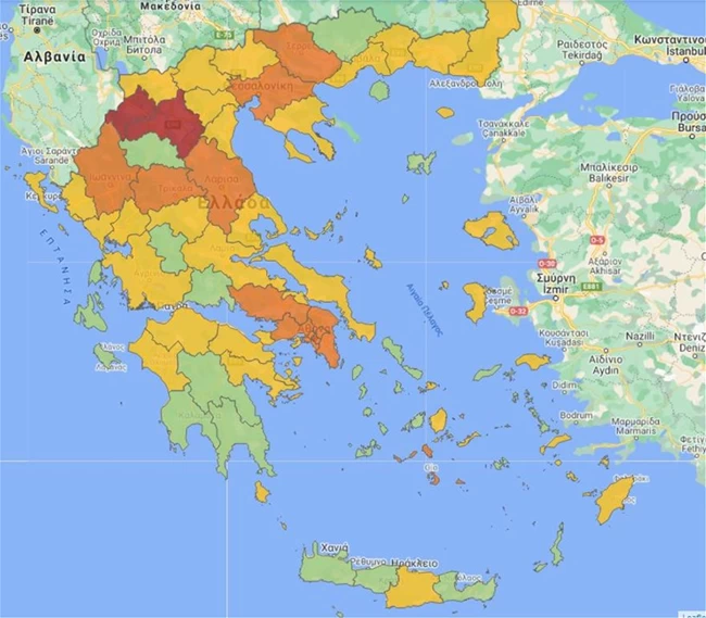 Χάρτης κορονοϊού