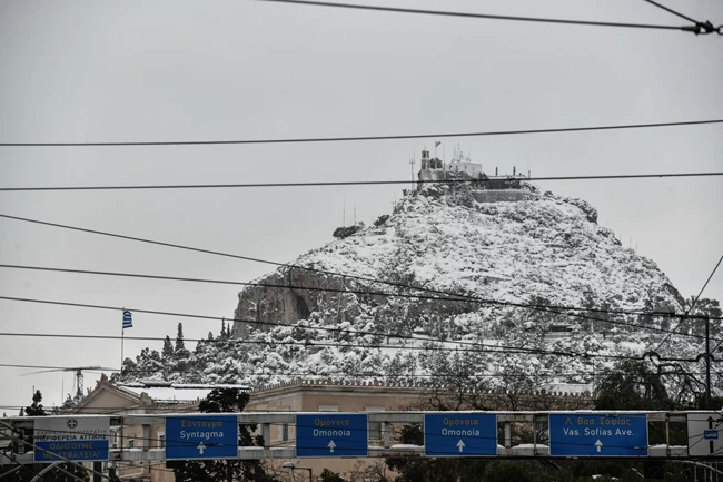 χιονια αθηνα