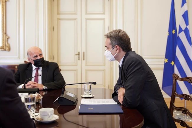 Συνάντηση Μητσοτάκη - Χουσείν στο Μαξίμου: Η συζήτηση για τις προκλήσεις στον τομέα της ασφάλειας