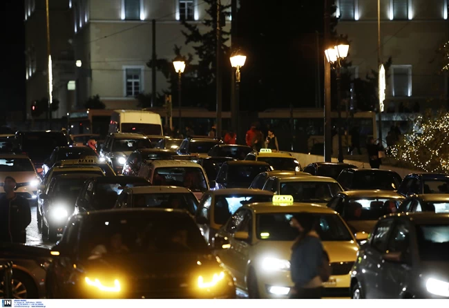 Μποτιλιάρισμα στο κέντρο της Αθήνας
