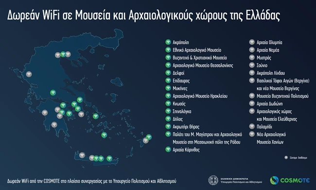 Δωρεάν ίντερνετ σε μουσεία