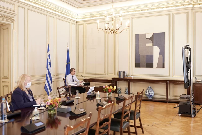 Μητσοτάκης τηλεδιάσκεψη