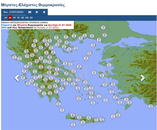 Εβδομάδα με καύσωνες και άπνοια- Ψηλά ο υδράργυρος, στους 38 βαθμούς σήμερα η θερμοκρασία