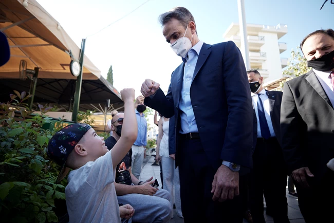 Ο Κυριάκος Μητσοτάκης στην Καλαμαριά