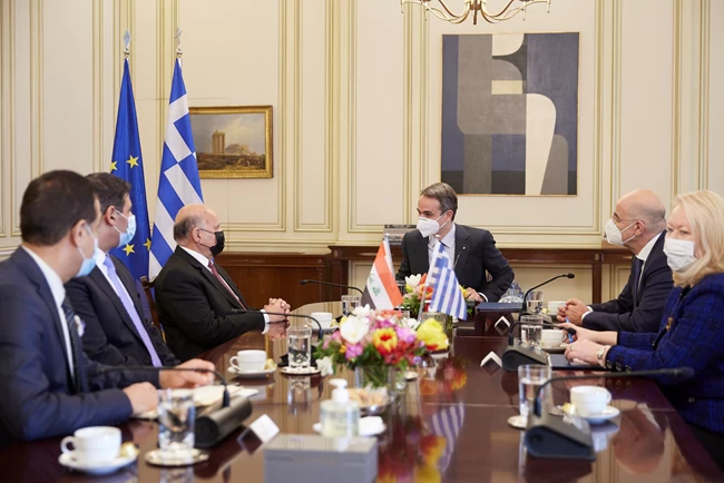 Μητσοτάκης Φουάντ Χουσείν Δένδιας 2