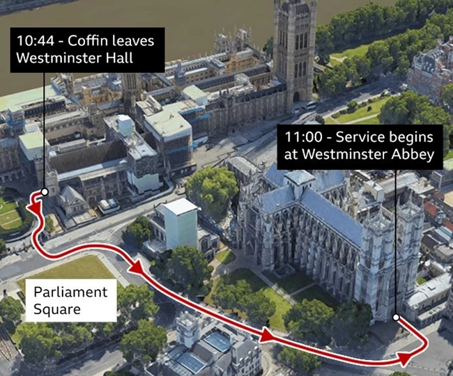 Η τελετή είναι προγραμματισμένη να ξεκινήσει στις 11πμ ώρα Λονδίνου (1μμ ώρα Ελλάδας)