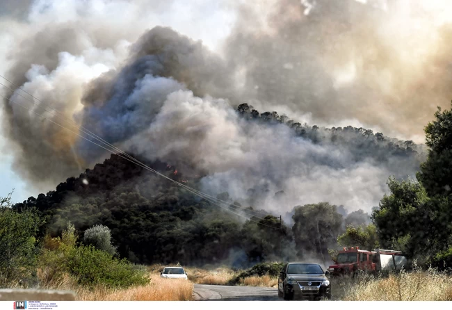 Μάχη με τις φλόγες σε δύο μέτωπα: Σε εξέλιξη οι φωτιές σε Κορινθία και Επίδαυρο [Εικόνες]