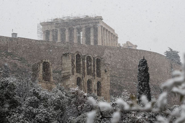 χιόνια αθήνα