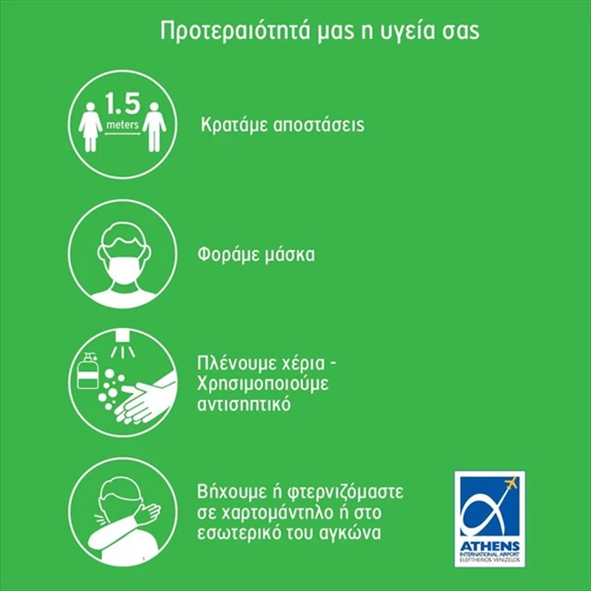 Πώς θα ταξιδεύουμε αεροπορικώς από Δευτέρα - Τα μέτρα στο "Ελ. Βενιζέλος" για την προστασία επιβατών και προσωπικού