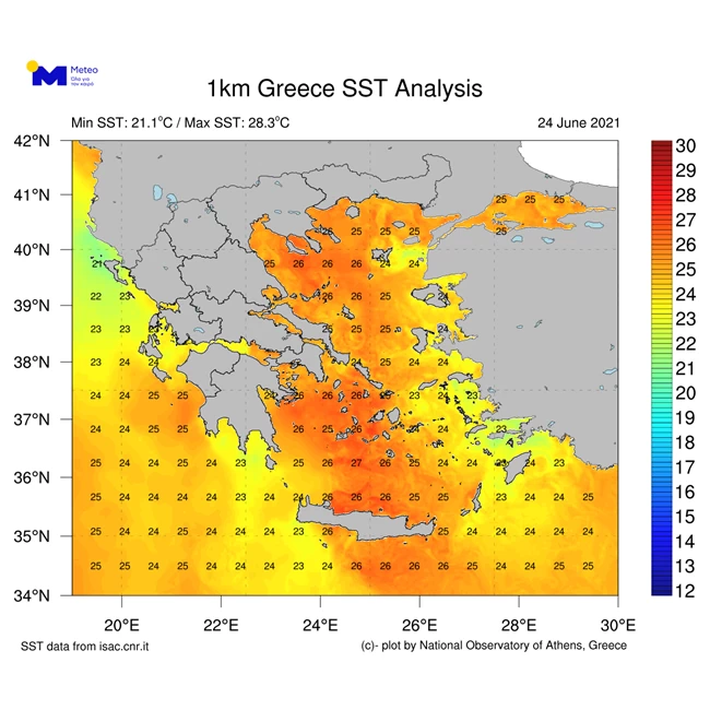 Χάρτης Καύσωνας