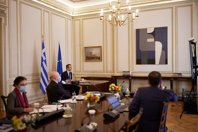 Μητσοτάκης τηλεδιάσκεψη με πρόεδρο Κίνας