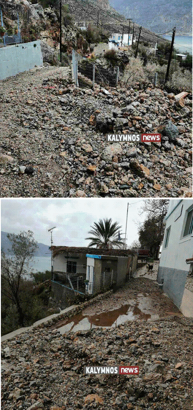 κάλυμνος καταστροφές κακοκαιρία