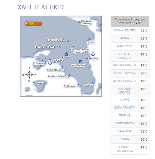 Ο καιρός στην Αθήνα: Η θερμοκρασία που θα επικρατήσει (χάρτες)