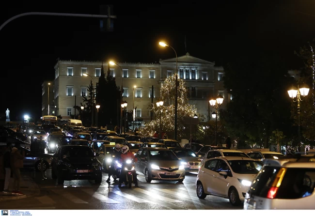 Μποτιλιάρισμα στο κέντρο της Αθήνας