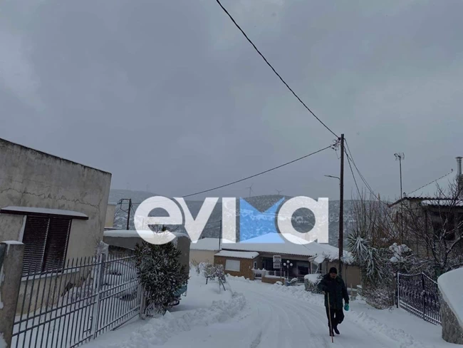 εύβοια χιόνια