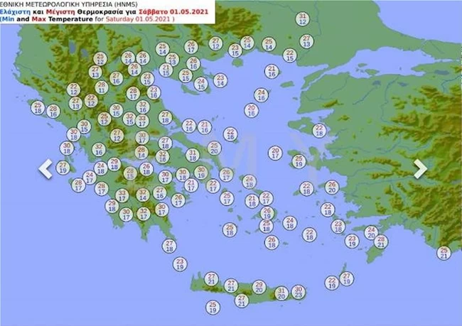 Καιρός: Μεγάλο Σάββατο και Κυριακή του Πάσχα με θερμοκρασίες ρεκόρ και συννεφιά