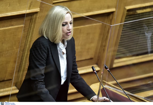 Η Φώφη Γεννηματά στη Βουλή
