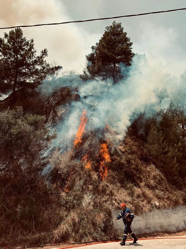 Μεγάλη φωτιά ξέσπασε πριν από λίγο στο Αργάσι Ζακύνθου