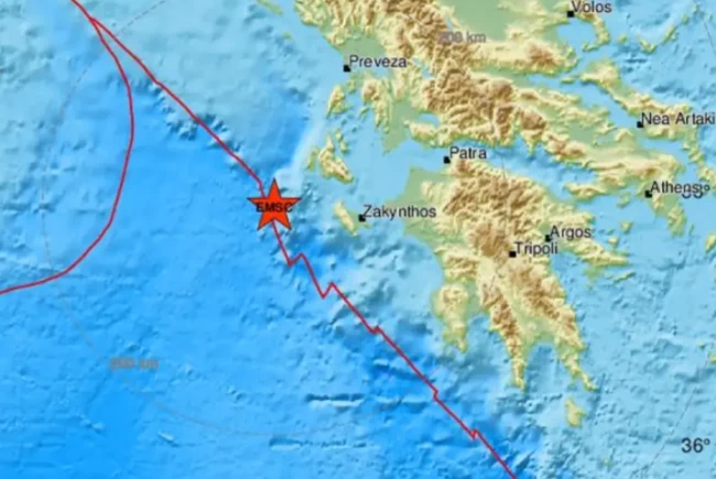 Σεισμός 3,3 Ρίχτερ στη Ζάκυνθο