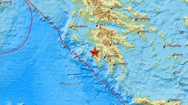Σεισμός 4.3 ρίχτερ  στην Κυπαρισσία και τα Φιλιατρά - Αισθητός σε αρκετές περιοχές