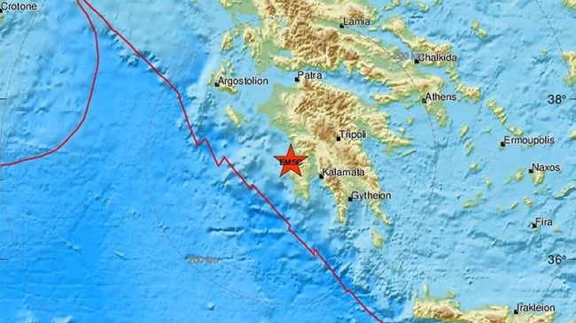 Σεισμός 4.3 ρίχτερ στην Κυπαρισσία και τα Φιλιατρά - Αισθητός σε αρκετές περιοχές