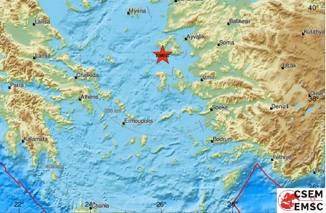 Νέος σεισμός στη Λέσβο: 4,5 Ρίχτερ λέει το Γεωδυναμικό, 4,7 το Ευρωμεσογειακό