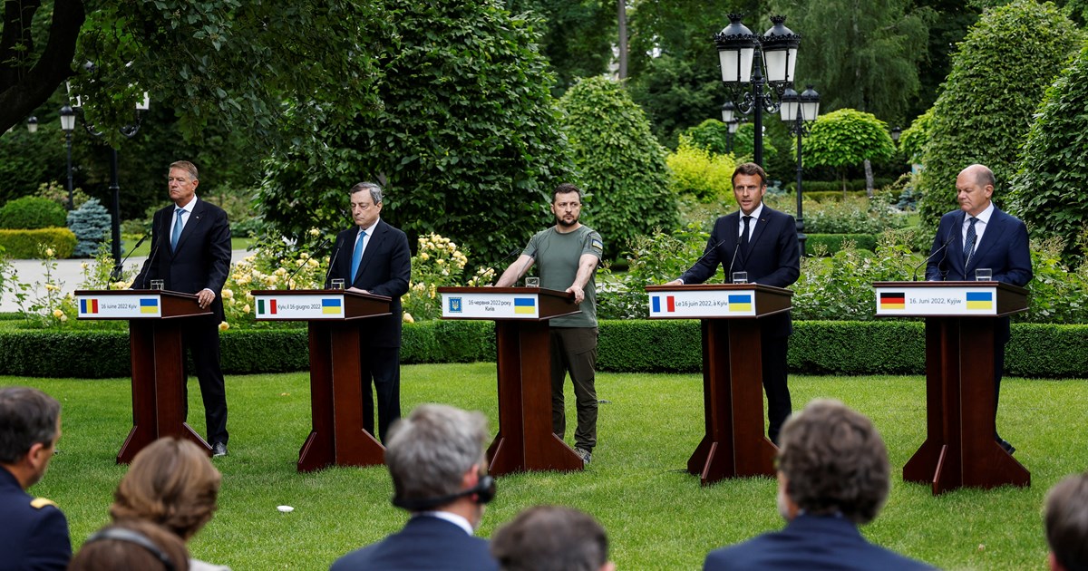 Μακρόν, Σολτς και Ντράγκι επέστρεψαν στην Πολωνία μετά την επίσκεψή τους στο Κίεβο