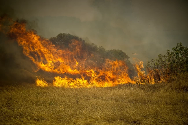 Φωτιά στη Ρόδο: Εκκενώνεται το Βάτι - Στα πρώτα σπίτια οι φλόγες σε Λούτσες και Ημερολιά Κέρκυρας