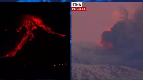 Θεαματική έκρηξη κρατήρα του ηφαιστείου της Αίτνας: Απίστευτες εικόνες [Βίντεο]