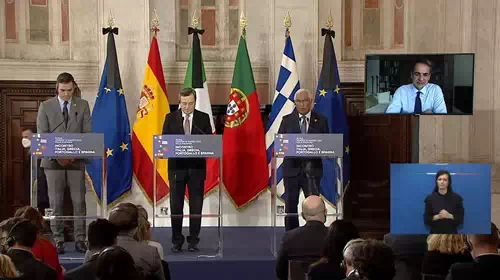Σύσκεψη ηγετών του ευρωπαϊκού Νότου: Οι δηλώσεις των Ντράγκι, Σάντσεθ, Κόστα και Μητσοτάκη
