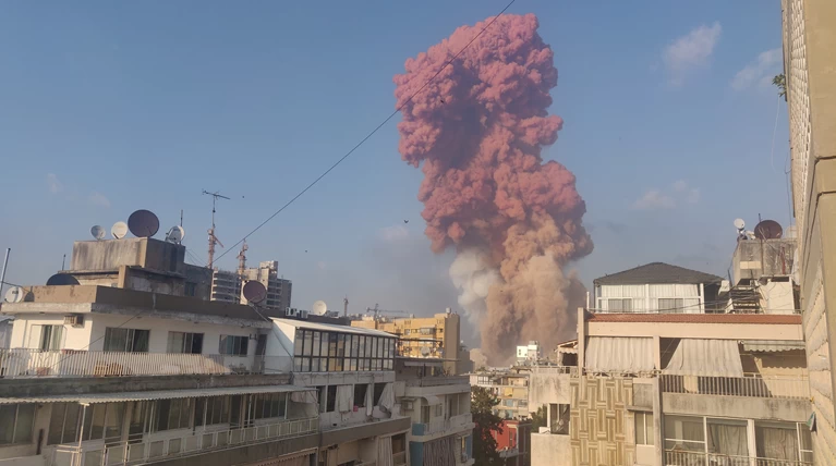 Εικόνες καταστροφής από την έκρηξη στη Βηρυτό