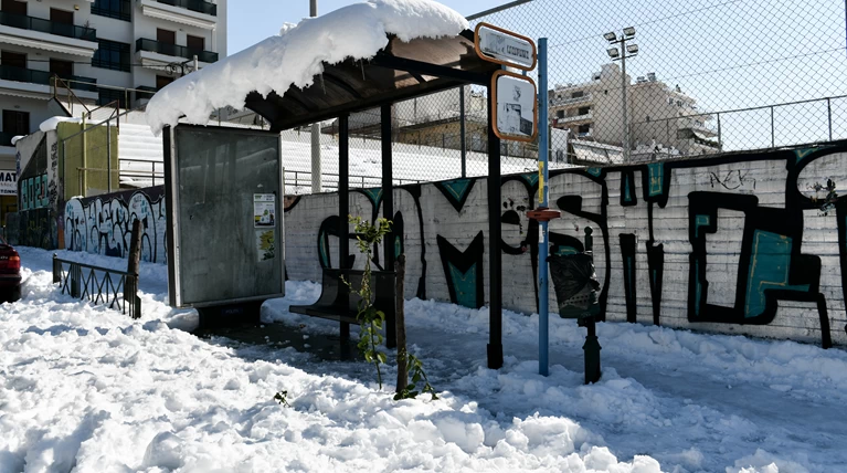χιονια σταση ΟΑΣΑ