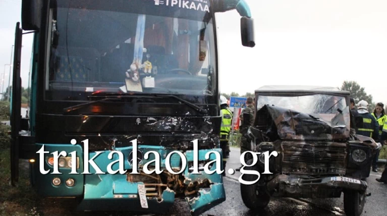 Μετωπική λεωφορείου με στρατιωτικό τζιπ:7 τραυματίες