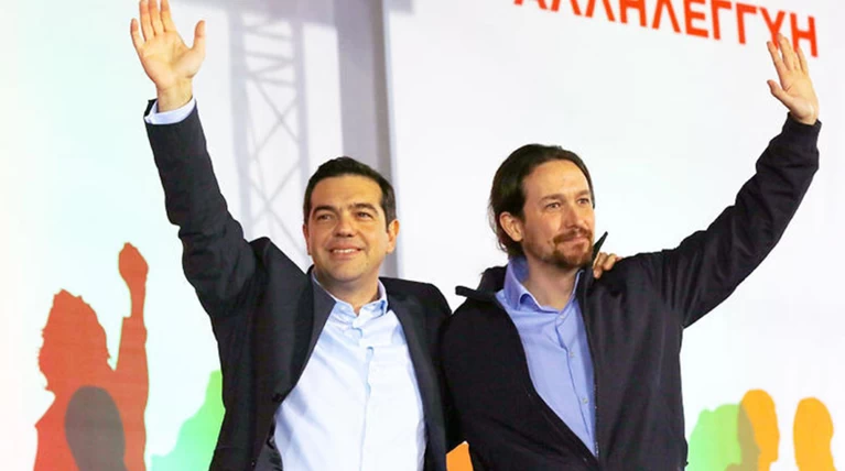 Στην κεντρική προεκλογική ομιλία του Τσίπρα ο Ιγκλέσιας των Podemos