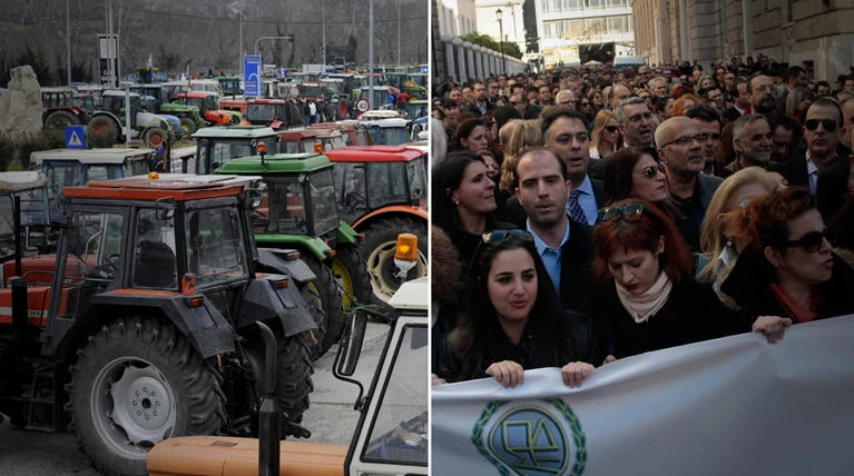 Σε πολιορκία η κυβέρνηση από αγρότες και επαγγελματίες