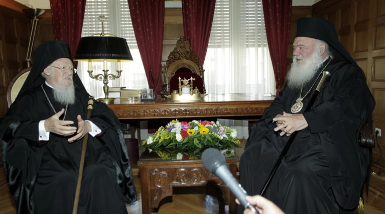 Συνάντηση Ιερώνυμου με τον Οικουμενικό Πατριάρχη Βαρθολομαίο