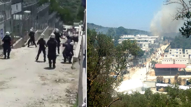 Συλλήψεις και τραυματισμοί στις συγκρούσεις στη Μόρια