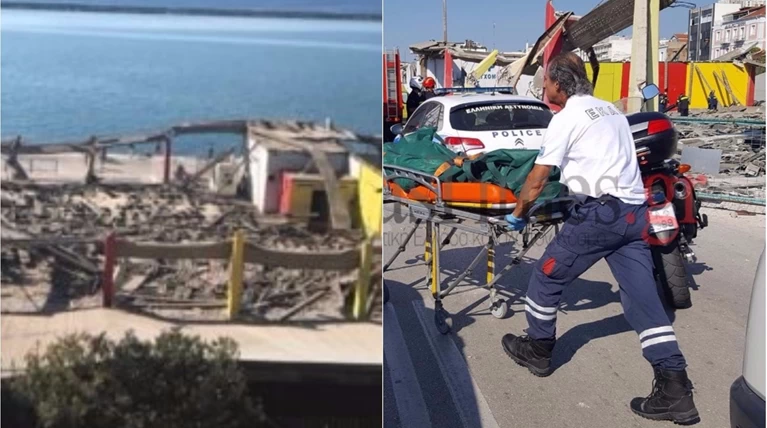 Πάτρα: Κατέρρευσε στέγαστρο στο παλιό λιμάνι – Ένας νεκρός
